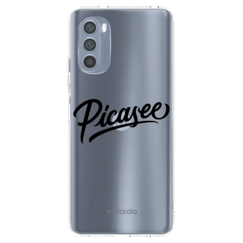 Picasee silikonowe przeźroczyste etui na Motorola Moto G62 - Picasee - old logo - black