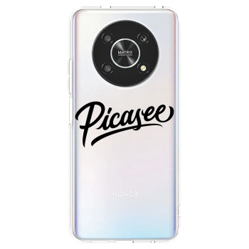 Picasee silikonowe przeźroczyste etui na Honor Magic4 Lite 5G - Picasee - old logo - black