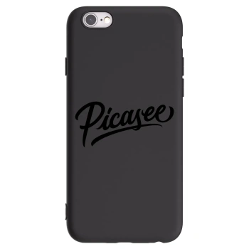 Picasee silikonowe czarne etui na Apple iPhone 6/6S - Picasee - old logo - black