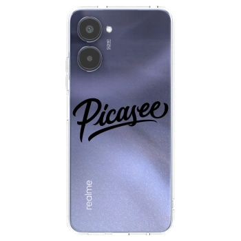 Picasee silikonowe przeźroczyste etui na Realme 10 4G - Picasee - old logo - black