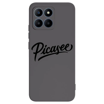 Picasee silikonowe czarne etui na Honor 70 Lite - Picasee - old logo - black
