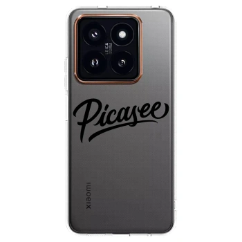 Picasee silikonowe przeźroczyste etui na Xiaomi 14 Pro - Picasee - old logo - black