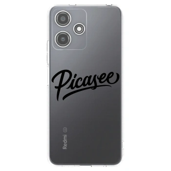 Picasee silikonowe przeźroczyste etui na Xiaomi Redmi 12 5G - Picasee - old logo - black
