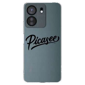 Picasee silikonowe przeźroczyste etui na Xiaomi Redmi 13C 4G - Picasee - old logo - black