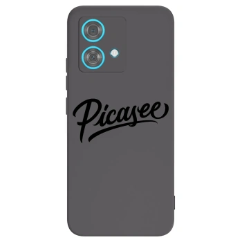 Picasee silikonowe czarne etui na Motorola Edge 40 Neo - Picasee - old logo - black