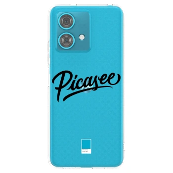 Picasee silikonowe przeźroczyste etui na Motorola Edge 40 Neo - Picasee - old logo - black