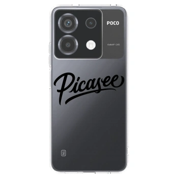 Picasee silikonowe przeźroczyste etui na Xiaomi Poco X6 - Picasee - old logo - black