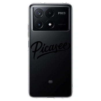 Picasee silikonowe przeźroczyste etui na Xiaomi Poco X6 Pro - Picasee - old logo - black