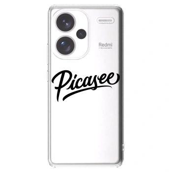 Picasee silikonowe przeźroczyste etui na Xiaomi Redmi Note 13 Pro+ 5G - Picasee - old logo - black