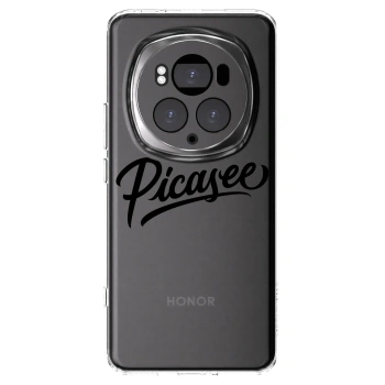 Picasee silikonowe przeźroczyste etui na Honor Magic6 Pro - Picasee - old logo - black
