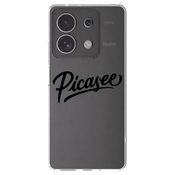 Picasee silikonowe przeźroczyste etui na Xiaomi Redmi Note 13 4G - Picasee - old logo - black