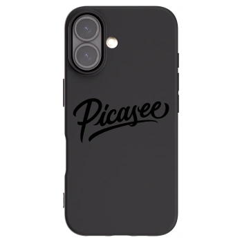 Picasee silikonowe czarne etui na Apple iPhone 16 - Picasee - old logo - black