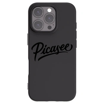 Picasee silikonowe czarne etui na Apple iPhone 16 Pro - Picasee - old logo - black