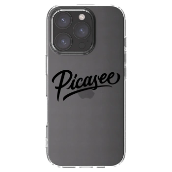 Picasee silikonowe przeźroczyste etui na Apple iPhone 16 Pro - Picasee - old logo - black