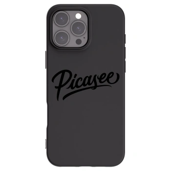 Picasee silikonowe czarne etui na Apple iPhone 16 Pro Max - Picasee - old logo - black