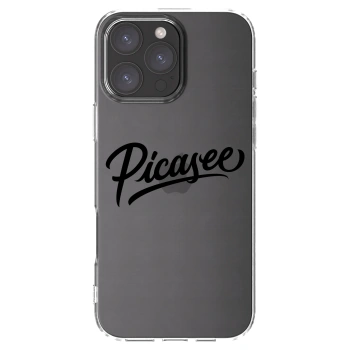 Picasee silikonowe przeźroczyste etui na Apple iPhone 16 Pro Max - Picasee - old logo - black