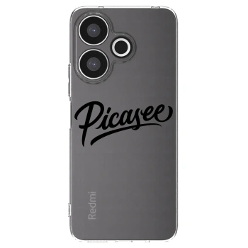 Picasee silikonowe przeźroczyste etui na Xiaomi Redmi 13 4G - Picasee - old logo - black