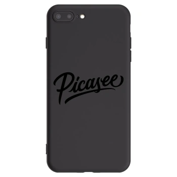 Picasee silikonowe czarne etui na Apple iPhone 8 Plus - Picasee - old logo - black