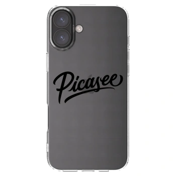 Picasee silikonowe przeźroczyste etui na Apple iPhone 16 Plus - Picasee - old logo - black