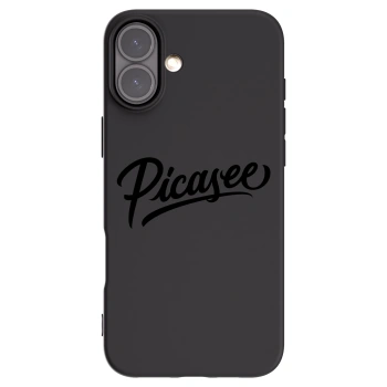 Picasee silikonowe czarne etui na Apple iPhone 16 Plus - Picasee - old logo - black