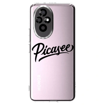 Picasee silikonowe przeźroczyste etui na Honor 200 Pro 5G - Picasee - old logo - black