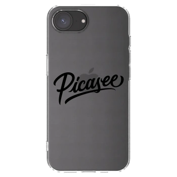 Picasee silikonowe przeźroczyste etui na Apple iPhone 16e - Picasee - old logo - black