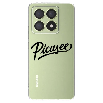 Picasee silikonowe przeźroczyste etui na Xiaomi 14T - Picasee - old logo - black