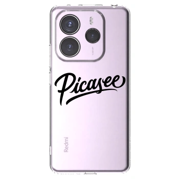 Picasee silikonowe przeźroczyste etui na Xiaomi Redmi Note 14 5G - Picasee - old logo - black