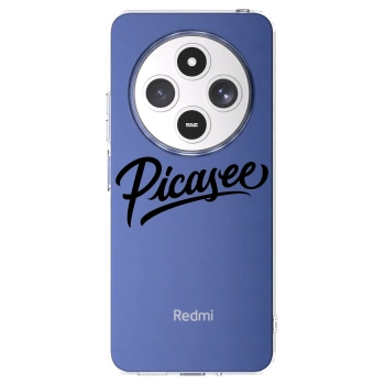 Picasee silikonowe przeźroczyste etui na Xiaomi Redmi 14C - Picasee - old logo - black