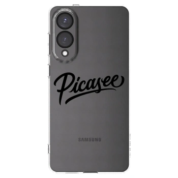 Picasee silikonowe przeźroczyste etui na Samsung Galaxy S25 Edge 5G - Picasee - old logo - black
