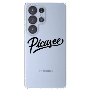 Picasee silikonowe przeźroczyste etui na Samsung Galaxy S25 Ultra 5G - Picasee - old logo - black