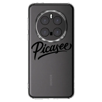 Picasee silikonowe przeźroczyste etui na Honor Magic7 Pro 5G - Picasee - old logo - black