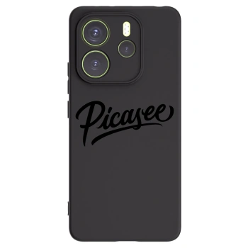 Picasee silikonowe czarne etui na Xiaomi Redmi Note 14 4G - Picasee - old logo - black