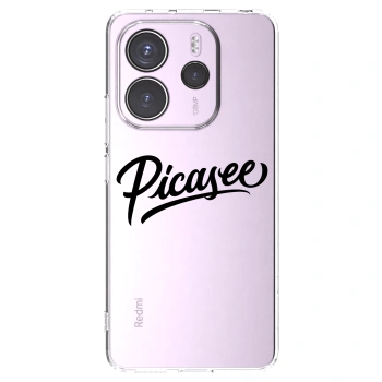 Picasee silikonowe przeźroczyste etui na Xiaomi Redmi Note 14 4G - Picasee - old logo - black