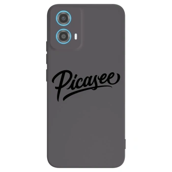 Picasee silikonowe czarne etui na Motorola Moto G34 5G - Picasee - old logo - black