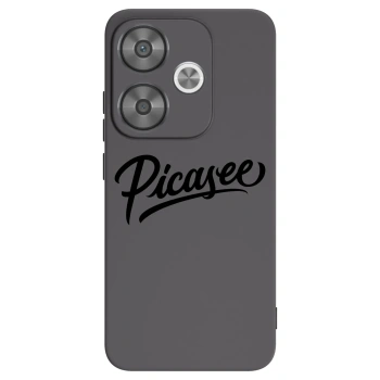 Picasee silikonowe czarne etui na Xiaomi Poco F6 - Picasee - old logo - black