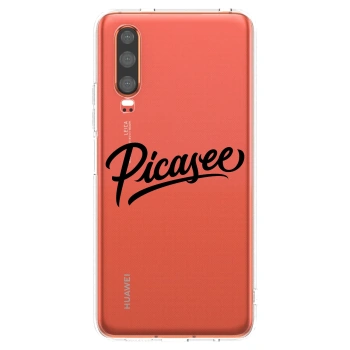Picasee silikonowe przeźroczyste etui na Huawei P30 - Picasee - old logo - black