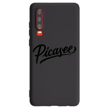 Picasee silikonowe czarne etui na Huawei P30 - Picasee - old logo - black