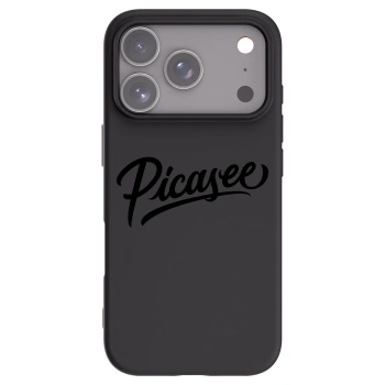 Picasee silikonowe czarne etui na Apple iPhone 17 Pro - Picasee - old logo - black