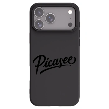 Picasee silikonowe czarne etui na Apple iPhone 17 Pro Max - Picasee - old logo - black