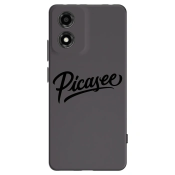 Picasee silikonowe czarne etui na Motorola Moto E14 - Picasee - old logo - black