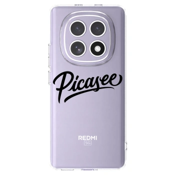 Picasee silikonowe przeźroczyste etui na Xiaomi Redmi Note 15 4G - Picasee - old logo - black