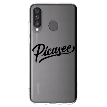 Picasee silikonowe przeźroczyste etui na Huawei P30 Lite - Picasee - old logo - black