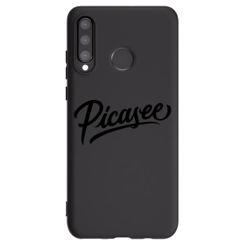 Picasee silikonowe czarne etui na Huawei P30 Lite - Picasee - old logo - black