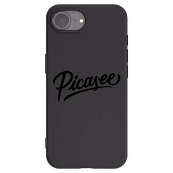 Picasee silikonowe czarne etui na Apple iPhone 17e - Picasee - old logo - black