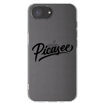 Picasee silikonowe przeźroczyste etui na Apple iPhone 17e - Picasee - old logo - black