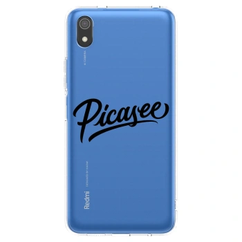 Picasee silikonowe przeźroczyste etui na Xiaomi Redmi 7A - Picasee - old logo - black