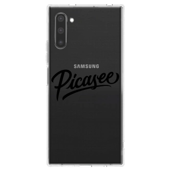 Picasee silikonowe przeźroczyste etui na Samsung Galaxy Note 10 N970F - Picasee - old logo - black