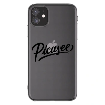 Picasee silikonowe przeźroczyste etui na Apple iPhone 11 - Picasee - old logo - black