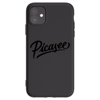 Picasee silikonowe czarne etui na Apple iPhone 11 - Picasee - old logo - black